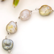Load image into Gallery viewer, READY TO SHIP Civa Fiji Keshi Pearl Bracelet - 925 Sterling Silver FJD$