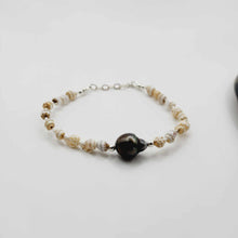 Load image into Gallery viewer, READY TO SHIP Civa Fiji Saltwater Pearl & Shell Bracelet - 925 Sterling Silver FJD$