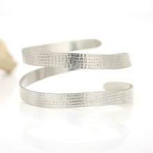 Load image into Gallery viewer, READY TO SHIP Textured Recycled Silver Cuff - 925 Sterling Silver FJD$