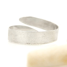 Load image into Gallery viewer, READY TO SHIP Textured Recycled Silver Cuff - 925 Sterling Silver FJD$