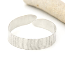 Load image into Gallery viewer, READY TO SHIP Textured Recycled Silver Cuff - 925 Sterling Silver FJD$