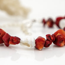 Load image into Gallery viewer, READY TO SHIP Shell & Coral Bracelet - 925 Sterling Silver FJD$