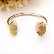 Load image into Gallery viewer, READY TO SHIP Bezel Set Shell Cuff - 925 Sterling Silver FJD$
