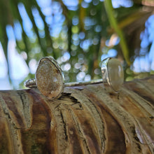Load image into Gallery viewer, READY TO SHIP Bezel Set Shell Cuff - 925 Sterling Silver FJD$