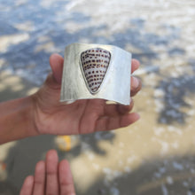 Load image into Gallery viewer, READY TO SHIP Bezel Set Shell Cuff - 925 Sterling Silver FJD$