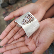 Load image into Gallery viewer, READY TO SHIP Bezel Set Shell Cuff - 925 Sterling Silver FJD$
