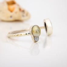 Load image into Gallery viewer, READY TO SHIP Civa Fiji Saltwater Bezel Set Pearl & Shell Cuff - 925 Sterling Silver FJD$