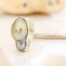 Load image into Gallery viewer, READY TO SHIP Civa Fiji Saltwater Bezel Set Pearl & Shell Cuff - 925 Sterling Silver FJD$