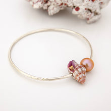 Load image into Gallery viewer, READY TO SHIP Freshwater Pearl & Shell Bangle - 925 Sterling Silver FJD$