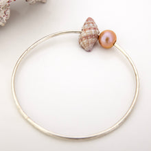 Load image into Gallery viewer, READY TO SHIP Freshwater Pearl & Shell Bangle - 925 Sterling Silver FJD$