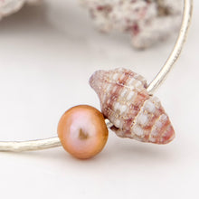 Load image into Gallery viewer, READY TO SHIP Freshwater Pearl & Shell Bangle - 925 Sterling Silver FJD$