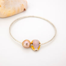 Load image into Gallery viewer, READY TO SHIP Freshwater Pearl & Shell Bangle - 925 Sterling Silver FJD$
