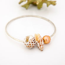 Load image into Gallery viewer, READY TO SHIP Freshwater Pearl & Shell Bangle - 925 Sterling Silver FJD$