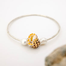 Load image into Gallery viewer, READY TO SHIP Freshwater Pearl & Shell Bangle - 925 Sterling Silver FJD$