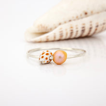Load image into Gallery viewer, READY TO SHIP Children's Freshwater Pearl & Shell Bangle - 925 Sterling Silver FJD$
