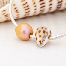 Load image into Gallery viewer, READY TO SHIP Children's Freshwater Pearl & Shell Bangle - 925 Sterling Silver FJD$