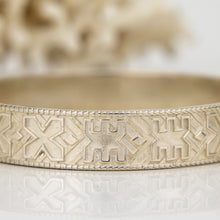 Load image into Gallery viewer, READY TO SHIP - Unisex Tapa Bangle - 925 Sterling Silver FJD$