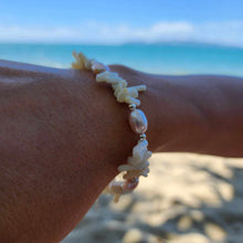 Load image into Gallery viewer, CONTACT US TO RECREATE THIS SOLD OUT STYLE White Coral & Freshwater Pearl Bracelet - 925 Sterling Silver FJD$