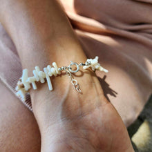 Load image into Gallery viewer, READY TO SHIP White Coral & Shell Bracelet - 925 Sterling Silver FJD$