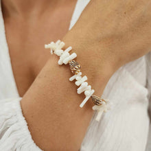 Load image into Gallery viewer, READY TO SHIP White Coral & Shell Bracelet - 925 Sterling Silver FJD$