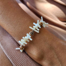 Load image into Gallery viewer, READY TO SHIP White Coral & Shell Bracelet - 925 Sterling Silver FJD$