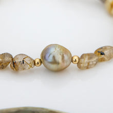 Load image into Gallery viewer, READY TO SHIP Stretch Fiji Saltwater Pearl & Semi Precious Stone Bracelet FJD$