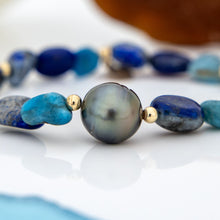 Load image into Gallery viewer, CONTACT US TO RECREATE THIS SOLD OUT STYLE Stretch Fiji Saltwater Pearl & Semi Precious Stone Bracelet FJD$