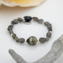 Load image into Gallery viewer, CONTACT US TO RECREATE THIS SOLD OUT STYLE Stretch Fiji Saltwater Pearl & Semi Precious Stone Bracelet FJD$