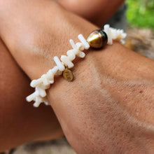 Load image into Gallery viewer, READY TO SHIP Stretch Fiji Saltwater Pearl & Coral Bracelet FJD$