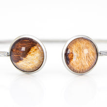 Load image into Gallery viewer, READY TO SHIP Bezel Set Tapa Cuff - Stainless Steel FJD$