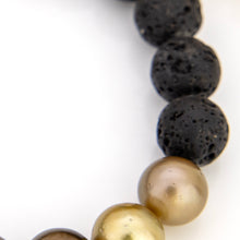Load image into Gallery viewer, READY TO SHIP Unisex Woven Civa Fiji Pearl Bracelet - Lava Stones FJD$