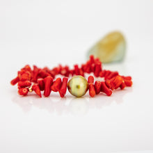 Load image into Gallery viewer, CONTACT US TO RECREATE THIS SOLD OUT STYLE Civa Fiji Pearl Red Coral Stretch Bracelet - FJD$