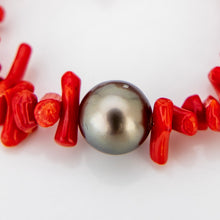 Load image into Gallery viewer, READY TO SHIP Civa Fiji Pearl Red Coral Stretch Bracelet - FJD$