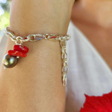 Load image into Gallery viewer, READY TO SHIP Civa Fiji Pearl & Coral Bracelet - 925 Sterling Silver FJD$