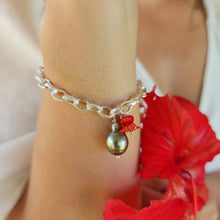 Load image into Gallery viewer, READY TO SHIP Civa Fiji Pearl & Coral Bracelet - 925 Sterling Silver FJD$