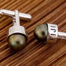 Load image into Gallery viewer, READY TO SHIP Civa Fiji Pearl Cufflinks - 925 Sterling Silver FJD$