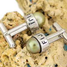 Load image into Gallery viewer, READY TO SHIP Civa Fiji Pearl Cufflinks - 925 Sterling Silver FJD$