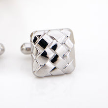 Load image into Gallery viewer, READY TO SHIP Woven Ibe Cufflinks - Rhodium Plated FJD$