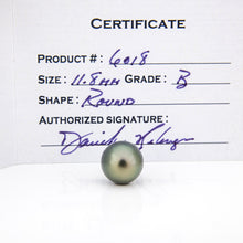 Load image into Gallery viewer, Pearl on a certificate with product details