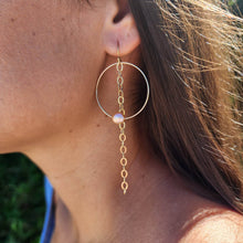 Load image into Gallery viewer, CONTACT US TO RECREATE THIS SOLD OUT STYLE Earrings with Freshwater Pearl and chain detail - 14k Gold Fill FJD$