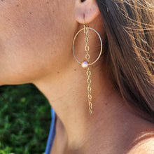 Load image into Gallery viewer, CONTACT US TO RECREATE THIS SOLD OUT STYLE Earrings with Freshwater Pearl and chain detail - 14k Gold Fill FJD$