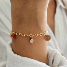 Load image into Gallery viewer, CONTACT US TO RECREATE THIS SOLD OUT STYLE Charm & Red Coral Bracelet - 14k Gold Fill FJD$