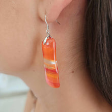 Load image into Gallery viewer, READY TO SHIP Loloma Glass Drop Earrings in 925 Sterling Silver - FJD$