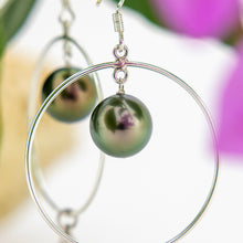 Load image into Gallery viewer, READY TO SHIP Civa Fiji Saltwater Graded Pearl Hoop Earrings - 925 Sterling Silver FJD$
