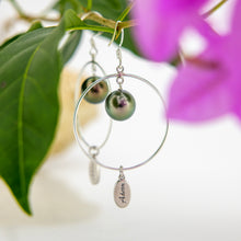Load image into Gallery viewer, READY TO SHIP Civa Fiji Saltwater Graded Pearl Hoop Earrings - 925 Sterling Silver FJD$