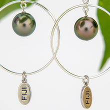 Load image into Gallery viewer, READY TO SHIP Civa Fiji Saltwater Graded Pearl Hoop Earrings - 925 Sterling Silver FJD$