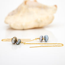 Load image into Gallery viewer, CONTACT US TO RECREATE THIS SOLD OUT STYLE Civa Fiji Keshi Pearl Threader Earrings - 14k Gold Fill FJD$