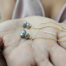 Load image into Gallery viewer, CONTACT US TO RECREATE THIS SOLD OUT STYLE Civa Fiji Keshi Pearl Threader Earrings - 14k Gold Fill FJD$