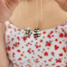 Load image into Gallery viewer, READY TO SHIP Civa Fiji Keshi Pearl Threader Earrings - 14k Gold Fill FJD$