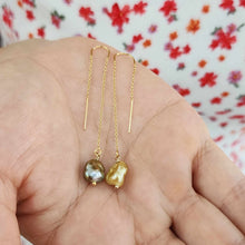 Load image into Gallery viewer, CONTACT US TO RECREATE THIS SOLD OUT STYLE Civa Fiji Keshi Pearl Threader Earrings - 14k Gold Fill FJD$